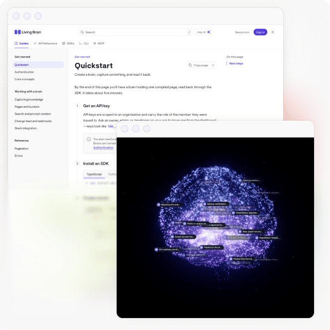 Living Brain product interface